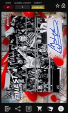 WWE Topps Slam DIGITAL Finest AJ Styles Red Legendary 5 CC