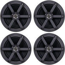 Two Pairs QTY 4 Of JVC 6.5" 100 Watt Max Power Marine 2-Way Black Speakers