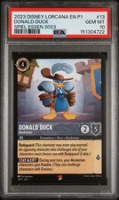 2023 DISNEY LORCANA EN P1-PROMO SPIEL ESSEN 2023 DONALD DUCK - MUSKETEER PSA 10