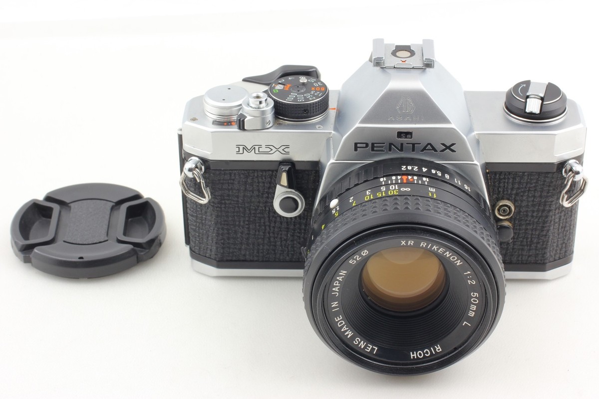 PENTAX MXボディ リケノン50mm F2 L Top MINT] Pentax MX 35mm Film Camera Body Rikenon XR 50mm F