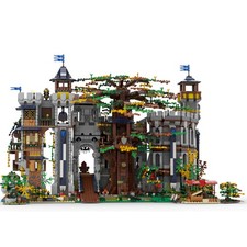 MOC Medieval Castle and Tree House Combination Building Set 6223 Pcs