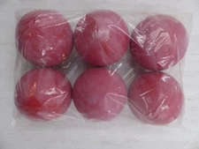 QTY 6 BRINE LACROSSE BALLS RED