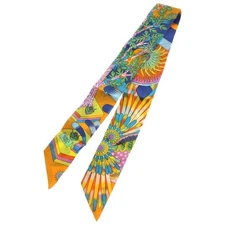 HERMES Source de Pegase Orange×blue Used 5e83893dc375442f6ccc1b5fd0ad20a5