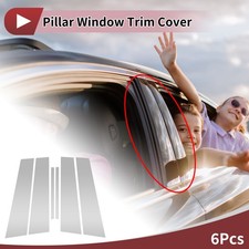 6 Pcs Door Pillar Window Trim For Buick Lacrosse 2010-2016 Chrome Silver Tone
