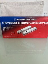 New Gm Performance Parts Chrome Low Profile Valve Covers 1958-1986 Small Block New Gm Performance Parts Chrome Low Profile Valve Covers 1958-1986 Small Block