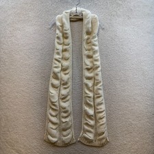 Y2K Sciarpa Sisley Vintage Maglia Bianco Panna