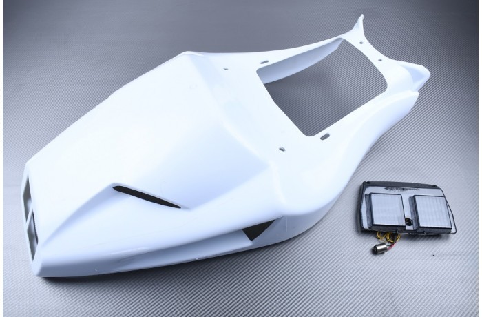 Coque arrière non-peint monoplace Ducati SBK 748 1995 1996 1997 et feu arrière fumé