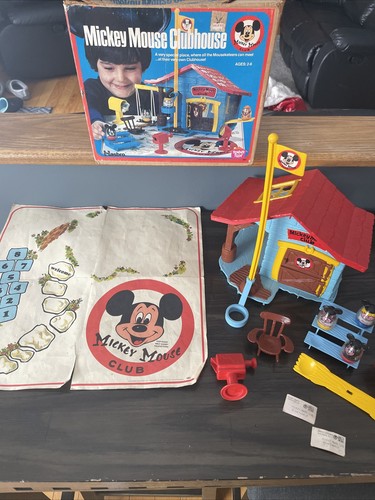 VTG Hasbro Romper Room Disney Mickey Mouse Club Clubhouse Weeble Playset 1976