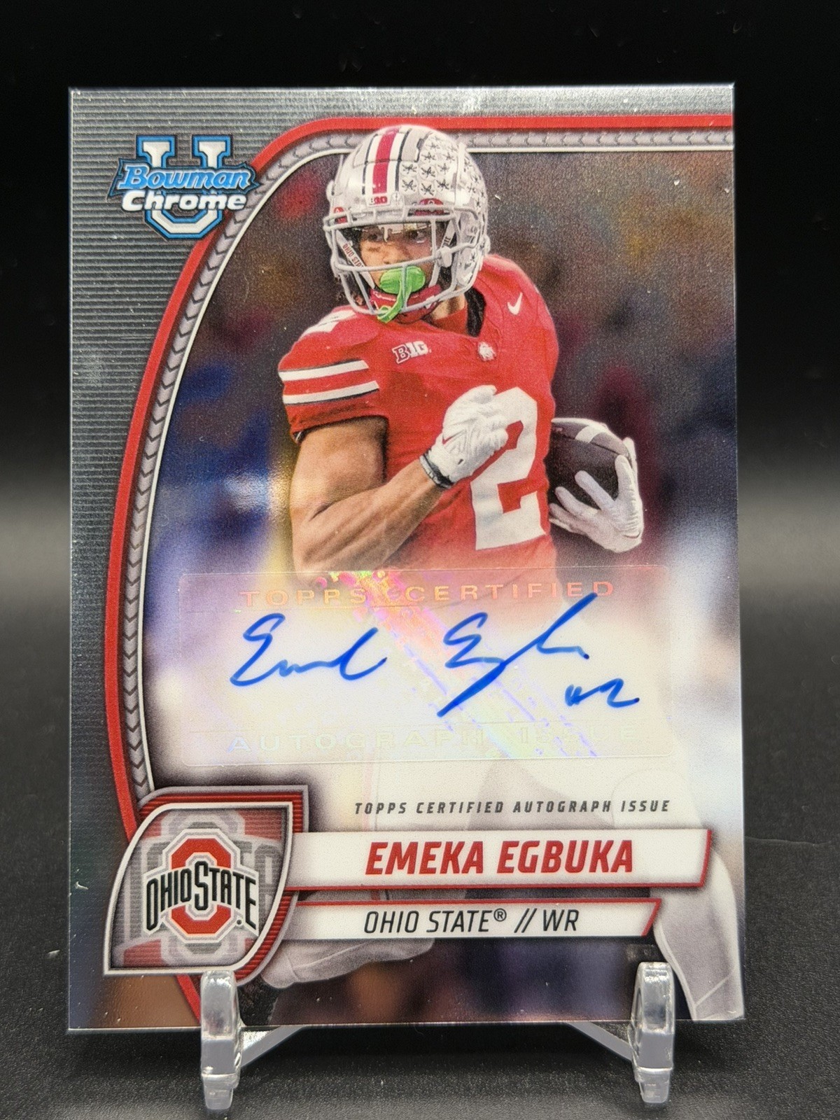2024 Bowman University Chrome #PA-EEG Emeka Egbuka Prospect Autographs