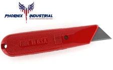 New 3 Pack Phoenix Fixed Blade Utility Knife - Beats Stanley 199 - Made In USA!!