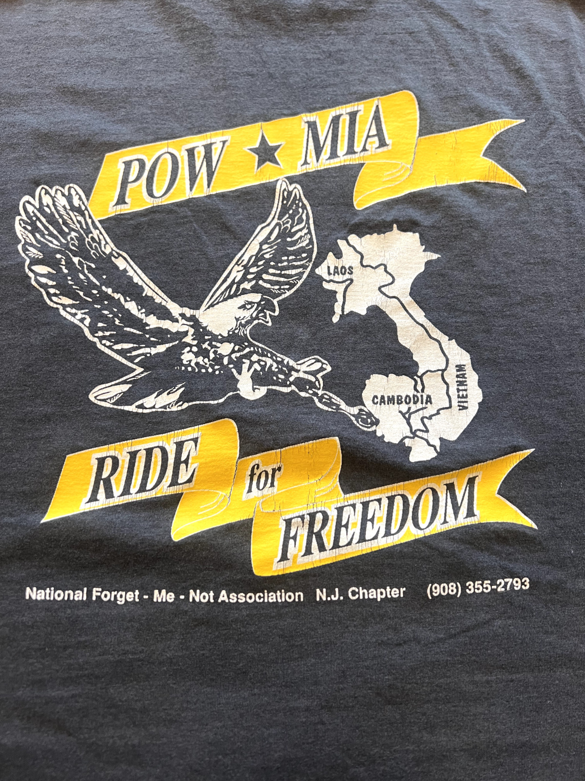 VTG 1993 Rolling Thunder Pow Mia T-Shirt NY Statu… - image 7