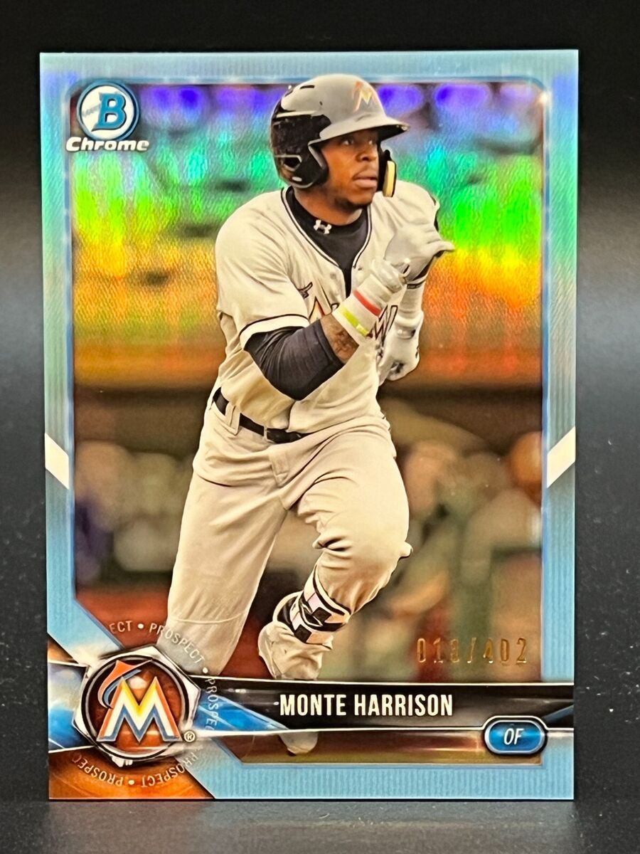 2018 Bowman Draft Chrome #BDC-71 Monte Harrison Marlins 2018 Bowman Draft Chrome #BDC-71 Monte Harrison Marlins