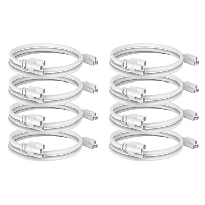 8 Pack 4FT Connector Cords 3 Pin Connecting Cables Wire For T5 T8 LED Tube Light