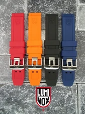 23mm LUMINOX Rubber Strap EVO Diver Watch Band 3050 3950 Colormark Navy Seal