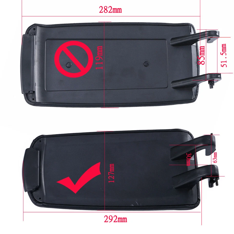 Beige Leather Armrest Centre Console Lid For Audi A4 B6 B7 2001-2008 8E0864245E Foto 2 de 4