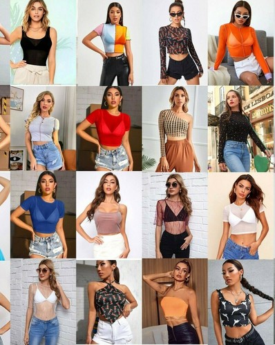 Lot 100 Pcs Wholesale Women Clothing Tops Dresses Bottoms Lingerie S M L XL - Picture 7 of 12