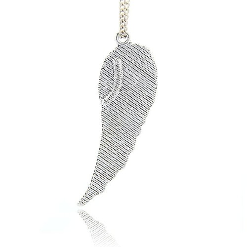 5pc Antique Silver Alloy Wing Big Pendants With Rhinestones Dangle Charm 52x17mm - Picture 3 of 13
