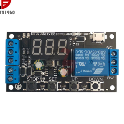 DC 5V 12V 24V Digital LED Cycle Timer Delay Switch Turn Off/On Time Relay Module
