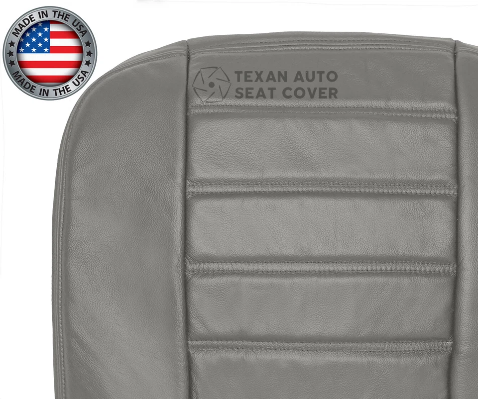 2003, 2004 Hummer H2 SUV, SUT Driver Side Bottom Leather Seat Cover Wheat Gray - Image 4 of 4