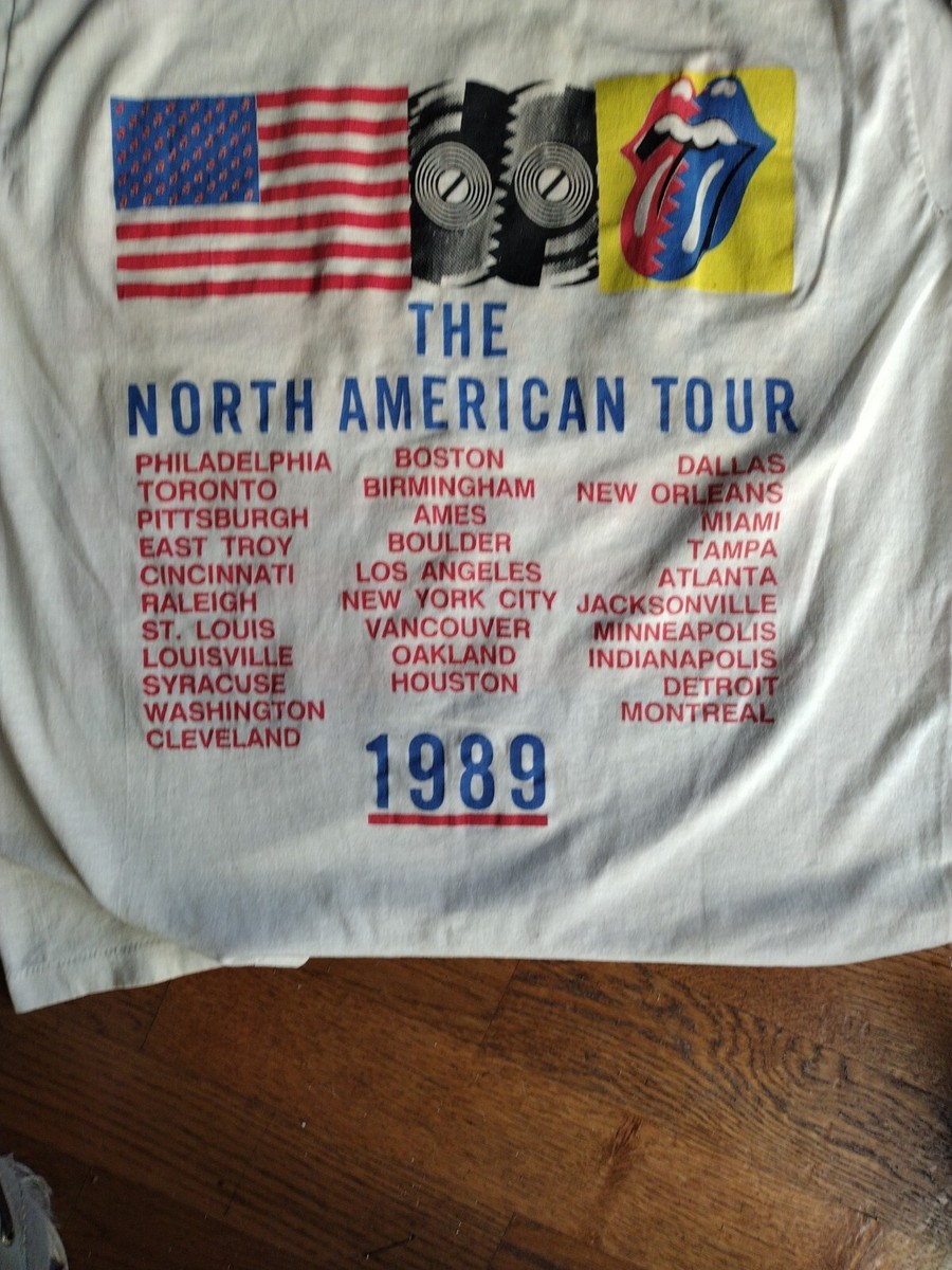 ミュージシャン Rolling Stones 1989 North American Tour Vtg Rolling Stones '89 T-Shirt North American Tour 1989 2