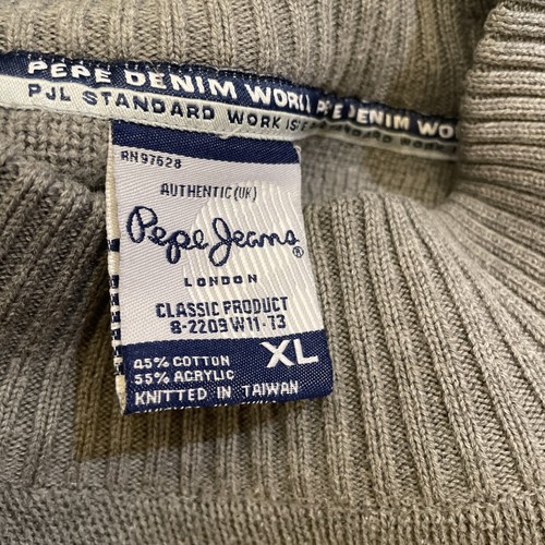 Suéter Pepe Jeans para hombre gris rojo a rayas punto cuello redondo talla XL - Imagen 6 de 7
