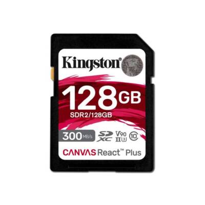 Kingston SD Canvas React Plus 128 GB Memory Card SDXC Class 10 UHS-II U3 128GB
