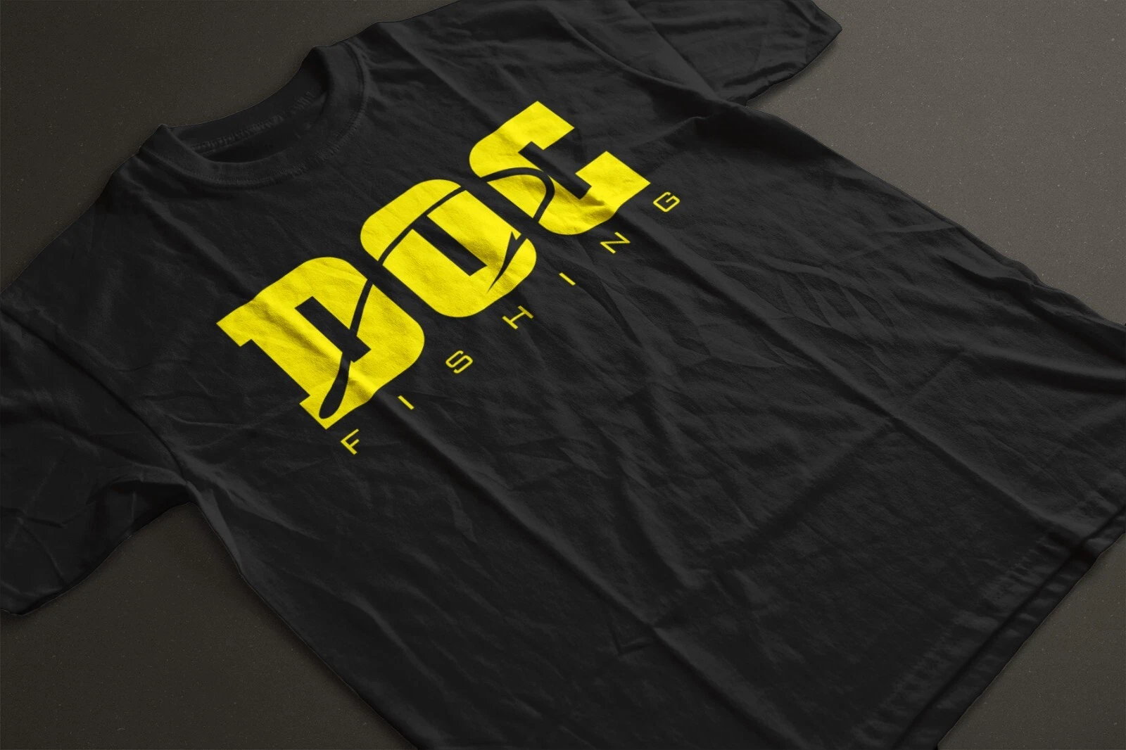 Doc Fishing Men's Black Color T-Shirts Sizes S M L XL 2XL 3XL 4XL 5XL
