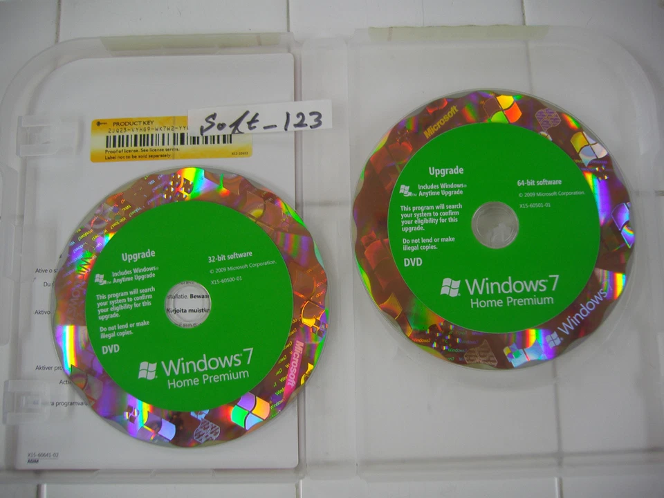 Microsoft Windows 7 Home Premium Upgrade 32 Bit and 64 Bit DVDs MS WIN  - Image 3 of 4