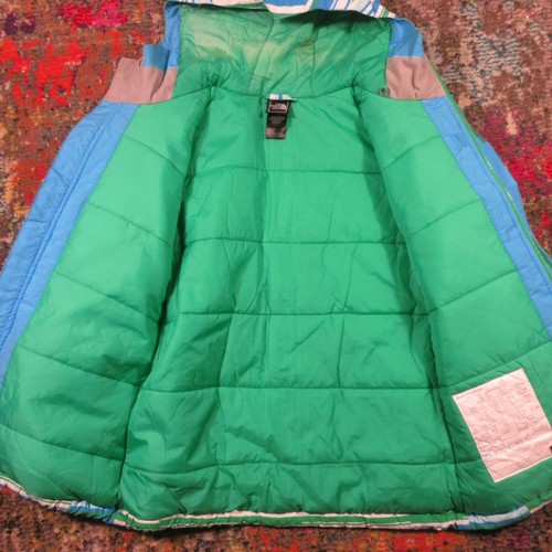 The North Face Insulated Winter Jacket Girls L Hooded Brianna ICE Fast Striped - Picture 9 of 20