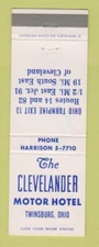 Matchbook Cover - Clevelander Motor Hotel Twinsburg OH
