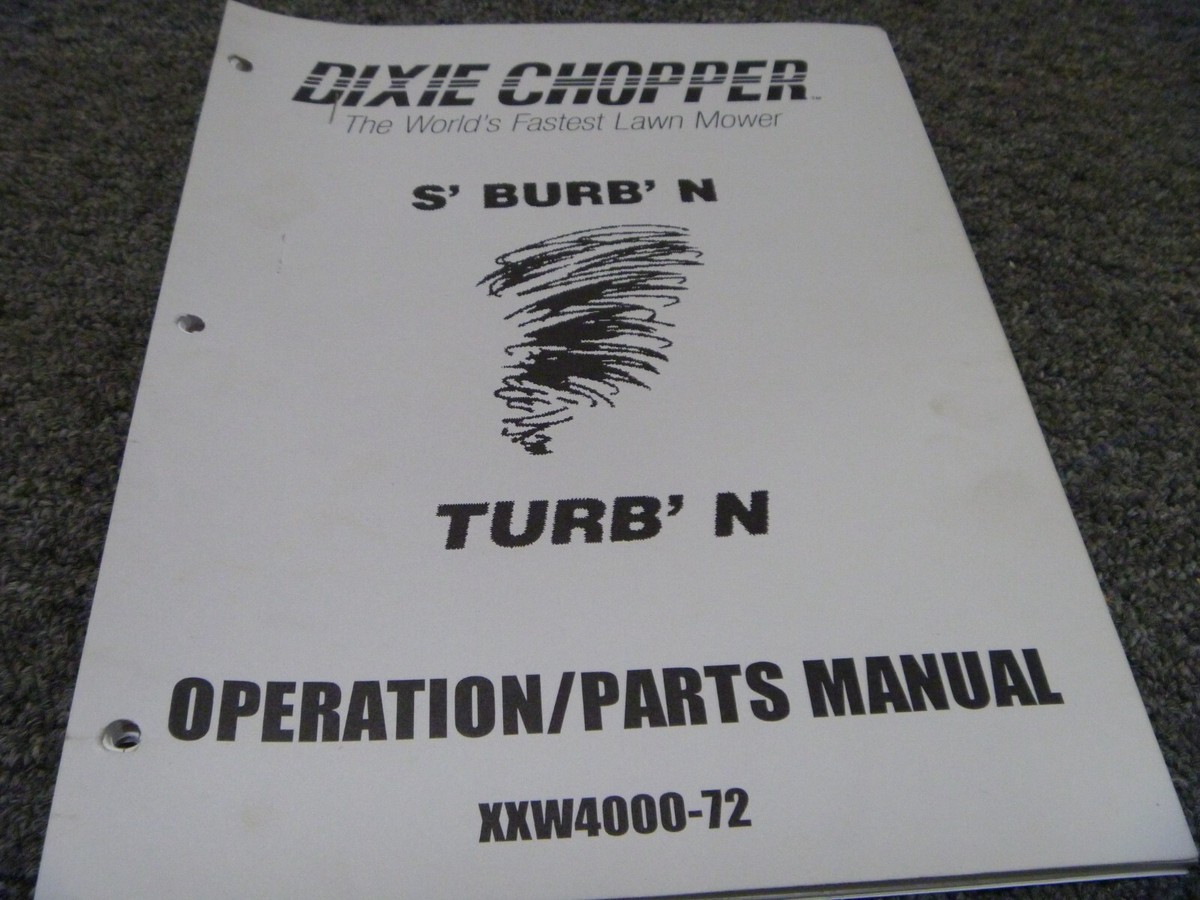 Dixie Chopper XXW4000-72 Zero Turn Lawn Mower Parts Catalog