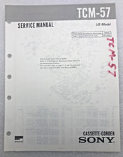 Original OEM Sony TCM-57 Service Manual Repair Cassette Corder Walkman 1989