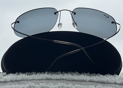 Maui Jim Ka'anapali サングラス MJ-501-02 Maui Jim Ka'anapali MJ 501 02 Rimless Hingeless Titanium + Grey