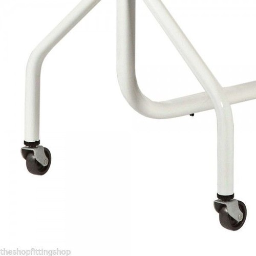 HEAVY DUTY 6ft Long x 5ft High Garment Rail Clothes WHITE Storage Display Rack - Picture 2 of 4
