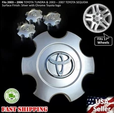1 T u n d r a CENTER HUB CAP 2003 04 05 06 SILVER 5 6 0 - 6 9 4 4 0 - 17" WHEEL