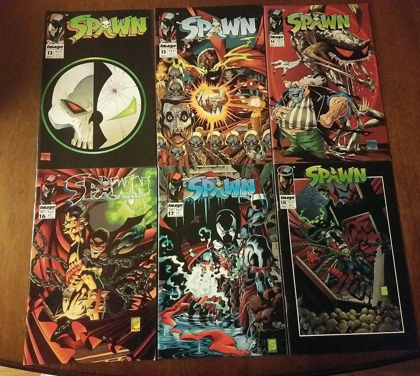 Spawn Image Comic LOT Issues 12, 13, 14, 16, 17, 18 Lot of 6 Todd McFarlane 1993