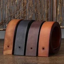 Men Replacement Waist Belt Strap 1.5inch Wide Leather belt without Buckle