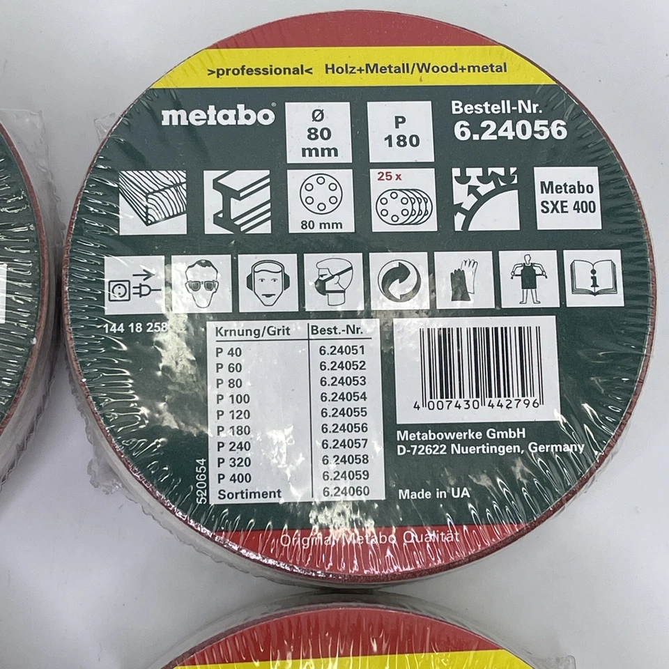 624056000 discos de lijado adhesivos P180 de 3-1/8 pulgadas, paquete de 100 Foto 2 de 4
