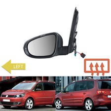 Für VW SEAT Spiegel Glas Rechts L+R Außenspiegel Asphärisch Konvex Blau Beheizt