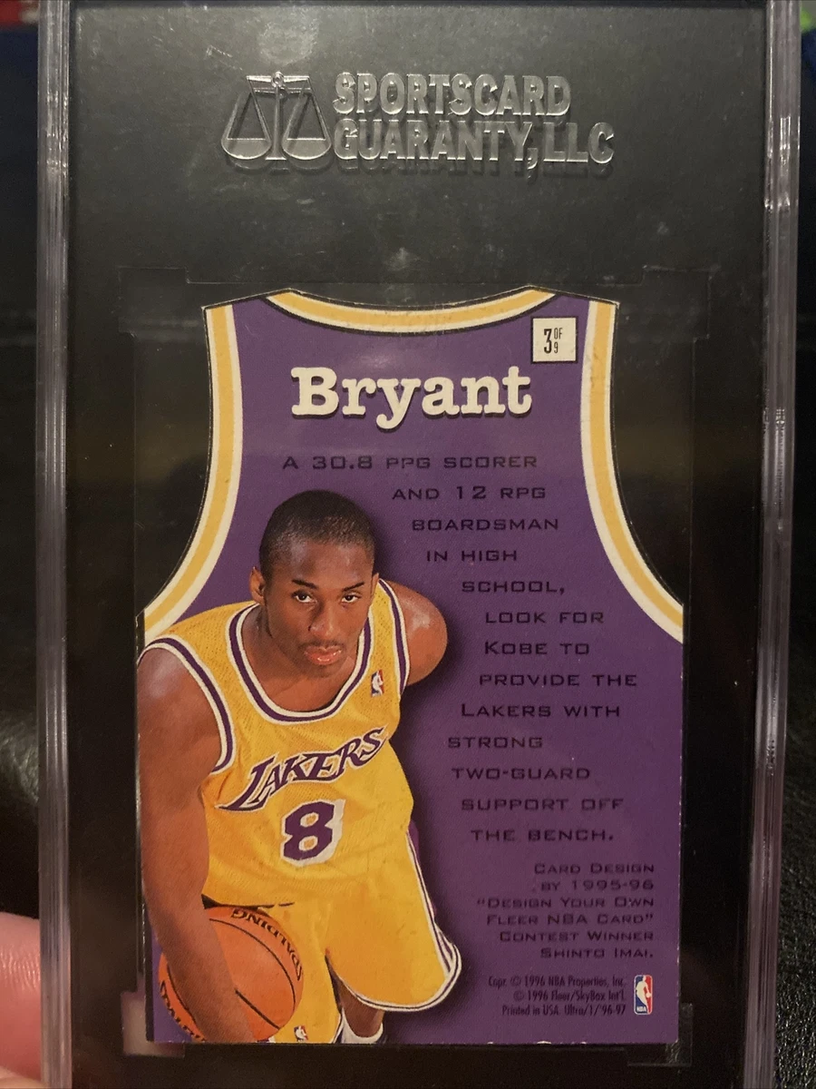 1996-97 Fleer Ultra Fresh Faces Die-Cut Kobe Bryant RC Rookie HOF 