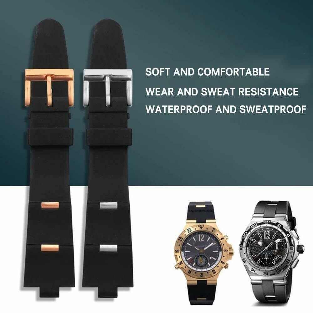 ブルガリのストラップ Amazon.com: Ewatchparts 25/8MM BLACK SILICONE RUBBER WATCH BAND