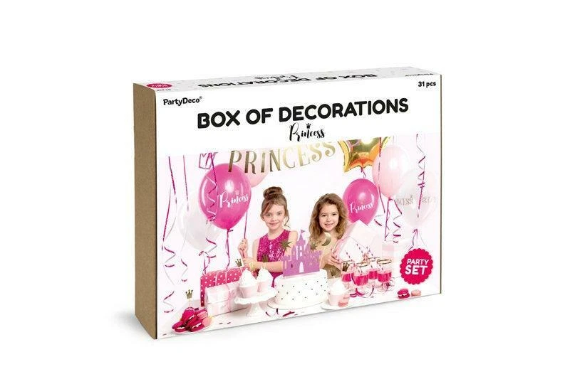 Caja de decoración de fiesta princesa - conjunto de decoraciones de fiesta de cumpleaños para niñas Foto 3 de 3