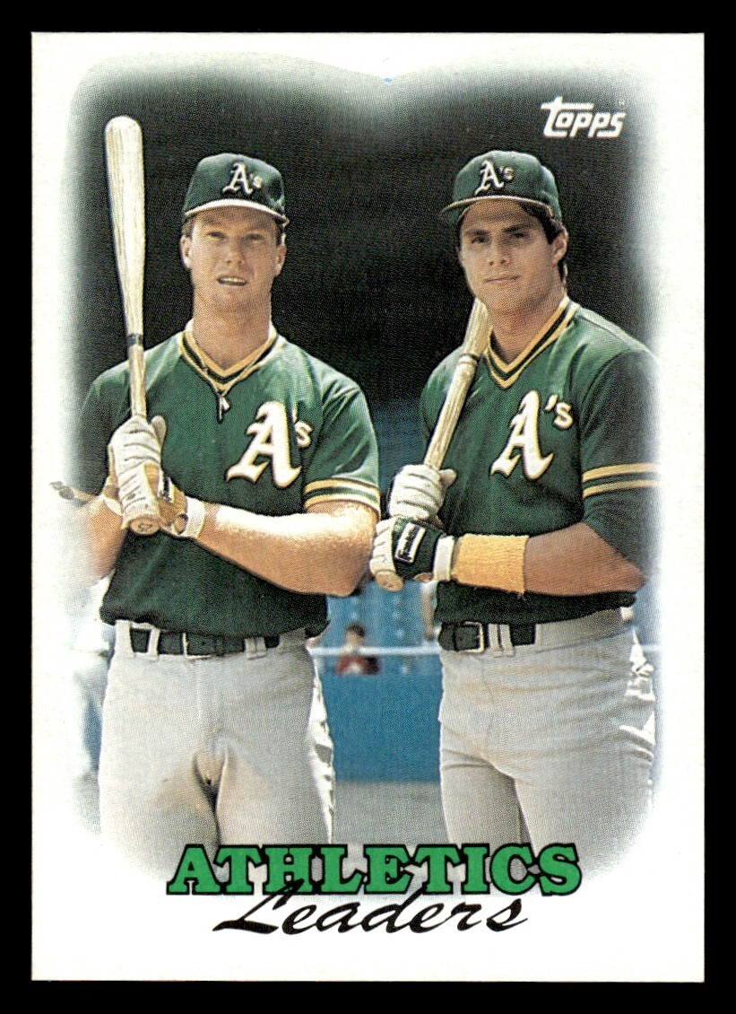 1988 Topps Athletics Leaders #759 Mark McGwire/Jose Canseco