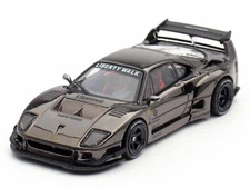 1/64 Die Cast FERRARI F40 LBWK Liberty Walk Model Car -BLACK CHROME-