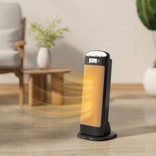 Ceramic Space Heater, 2000W Fan Electric Heater with 4 Modes for Bedroom, Black