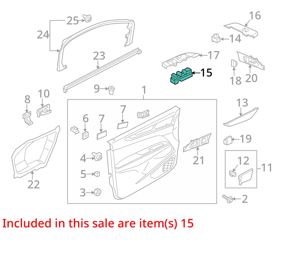 Interruptor principal de ventana eléctrica para conductor Lincoln MKC 2015-2019 M7YFG Foto 3 de 4
