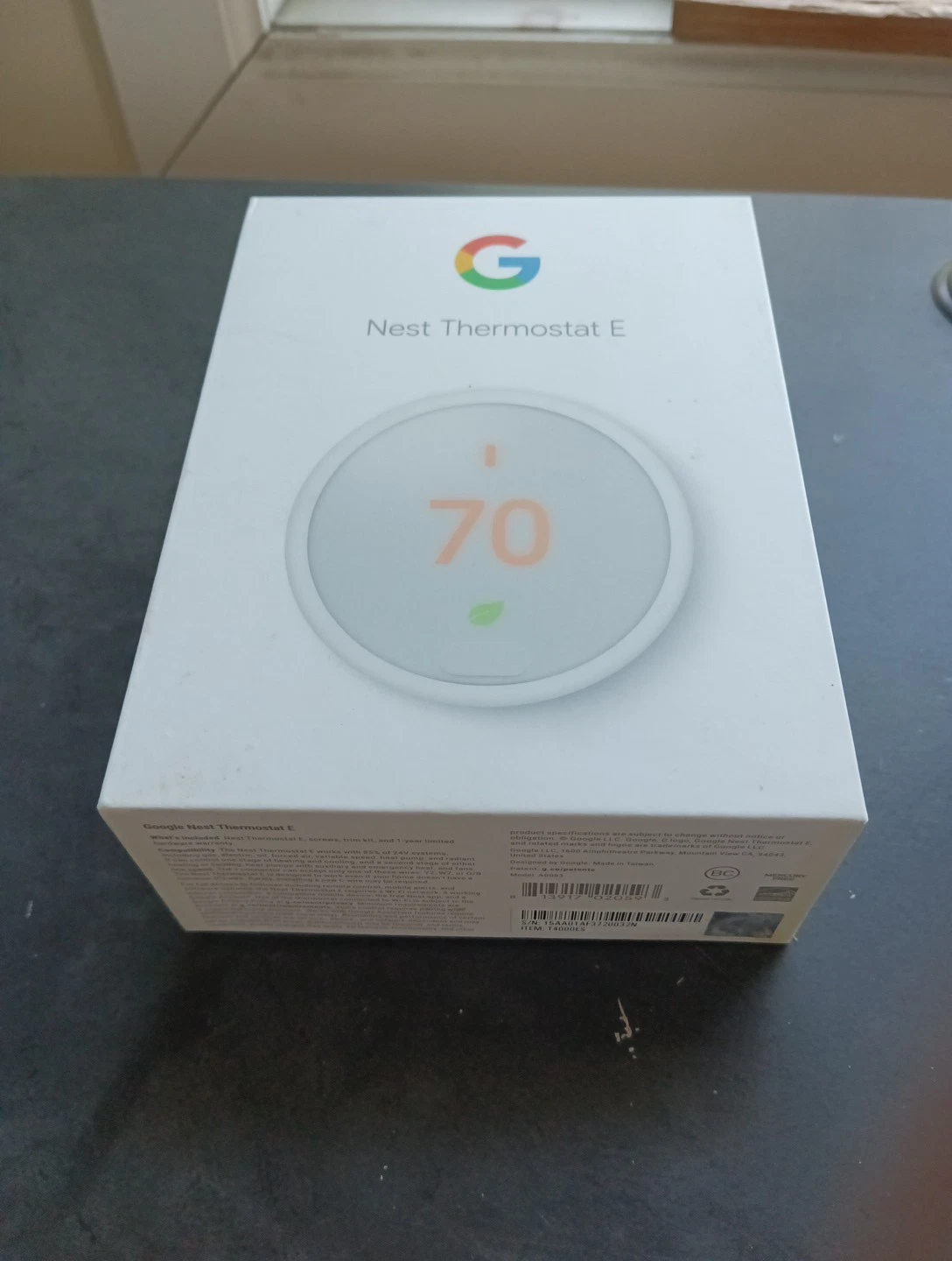 Google Nest Thermostat E T4000ES Smart Home WiFi, New!!! SHIPS FREE