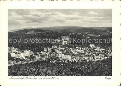 Marienbad Tschechien Boehmen Blick vom Aussichtsturm