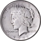 1921 $1 Peace Silver Dollar ~ XF Details