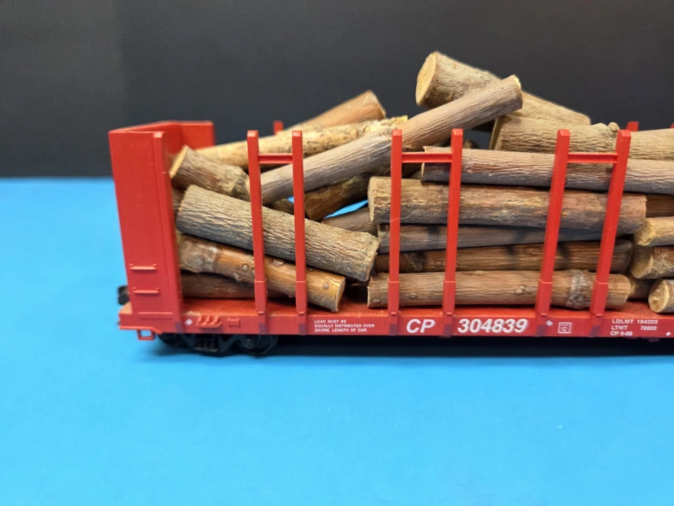 Walthers HO 63' Pulpwood Car CP Rail Canadian Pacific 932-3152 304839 Real Wood - Image 2 of 4
